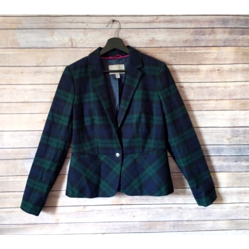 Banana Republic Tartan Plaid Blazer